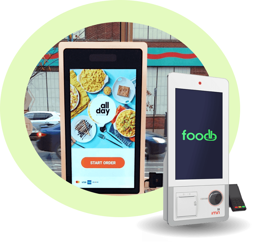 Foodb self-service kiosk for faster customer ordering
